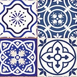Vinilos Decorativos: Azulejos mosaico añil 3