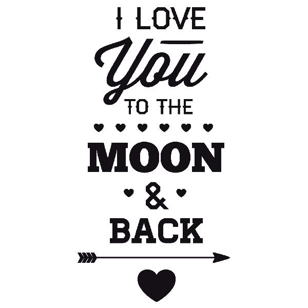 Vinilos Decorativos: I Love You to the Moon