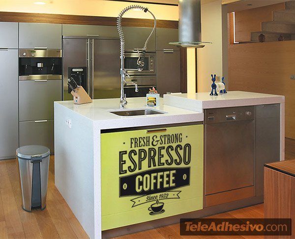 Vinilos Decorativos: Fresh & Strong Espresso Coffee