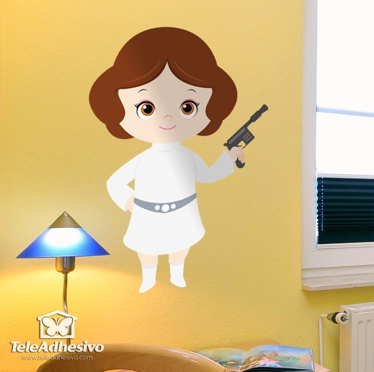 Vinilos Infantiles: Princesa Leia