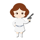 Vinilos Infantiles: Princesa Leia 6