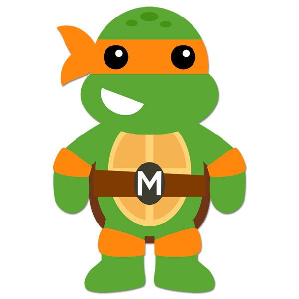 Vinilos Infantiles: Tortuga Ninja Michelangelo