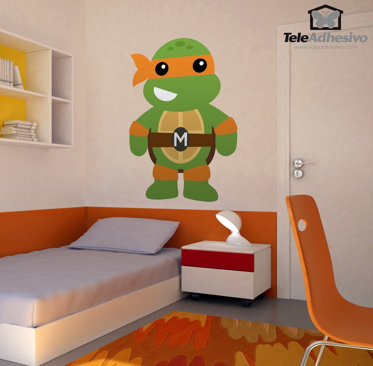 Vinilos Infantiles: Tortuga Ninja Michelangelo