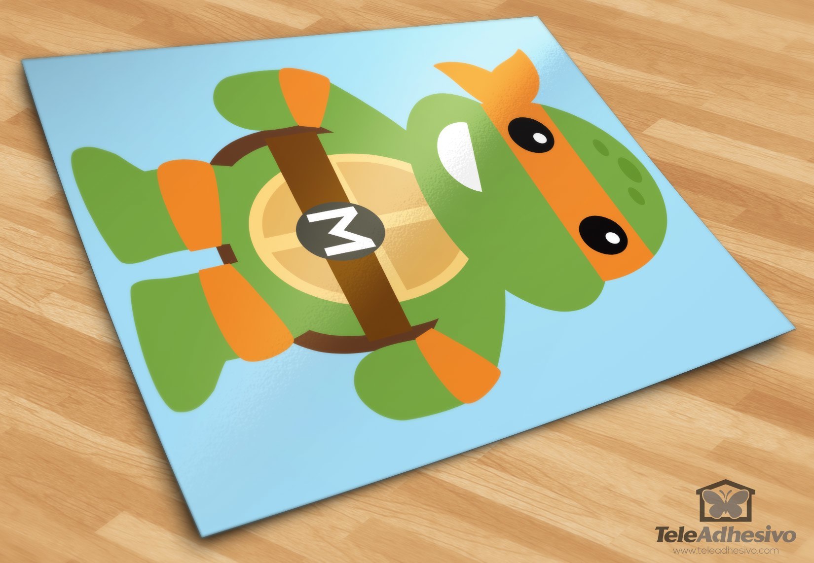 Vinilos Infantiles: Tortuga Ninja Michelangelo