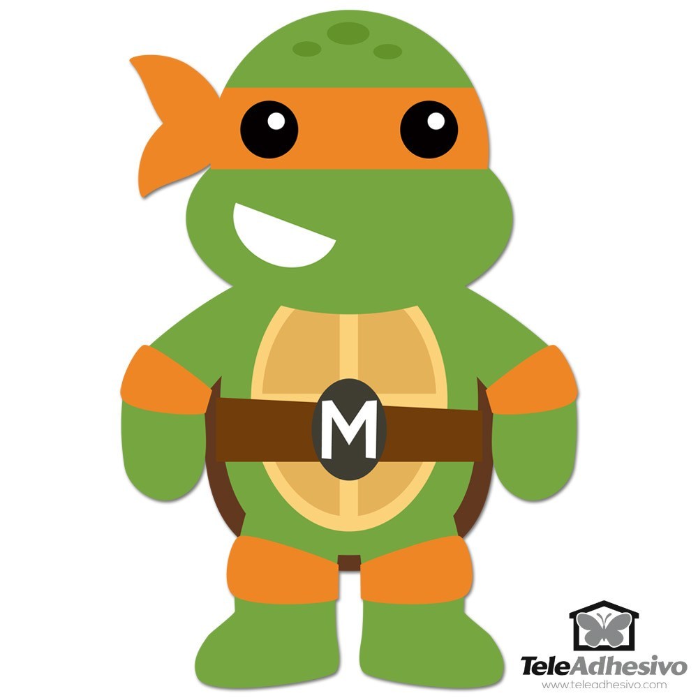 Vinilos Infantiles: Tortuga Ninja Michelangelo