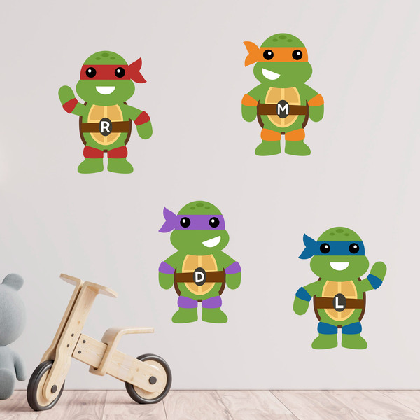 Vinilos Infantiles: Kit Tortugas Ninja