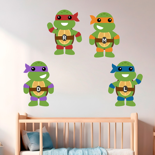 Vinilos Infantiles: Kit Tortugas Ninja