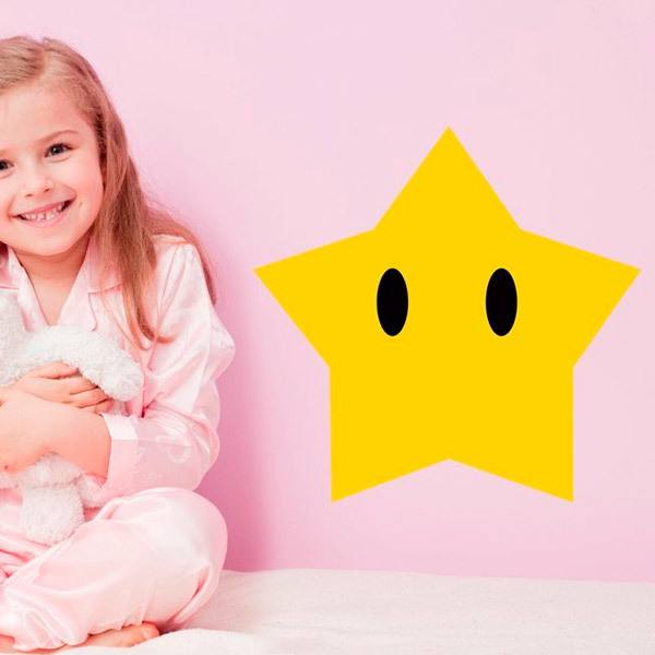 Vinilos Infantiles: Estrella Grande en Mario Bros