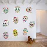 Vinilos Decorativos: Kit de 8 Calaveras Mexicanas 3