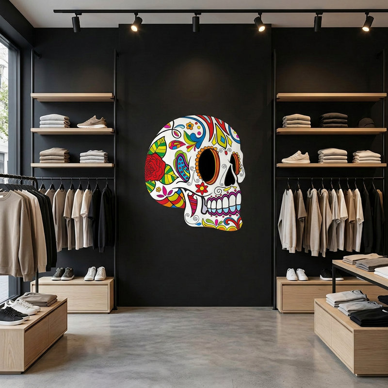 Vinilos Decorativos: Calavera Mexicana Pancho Villa