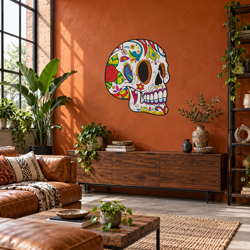 Vinilos Decorativos: Calavera Mexicana Pancho Villa