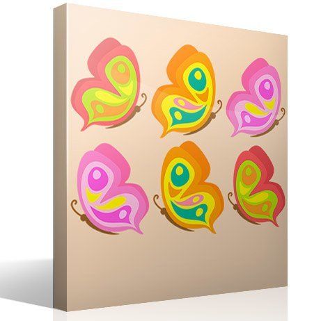 Vinilos Infantiles: Kit 6 mariposas