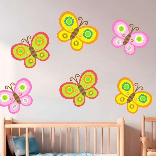 Vinilos Infantiles: Kit 6 mariposas de colores