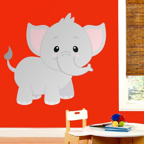 Vinilos Infantiles: Elefante contento 1