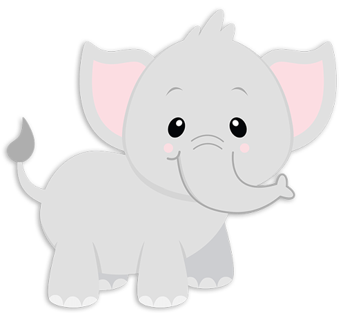 Vinilos Infantiles: Elefante contento 0
