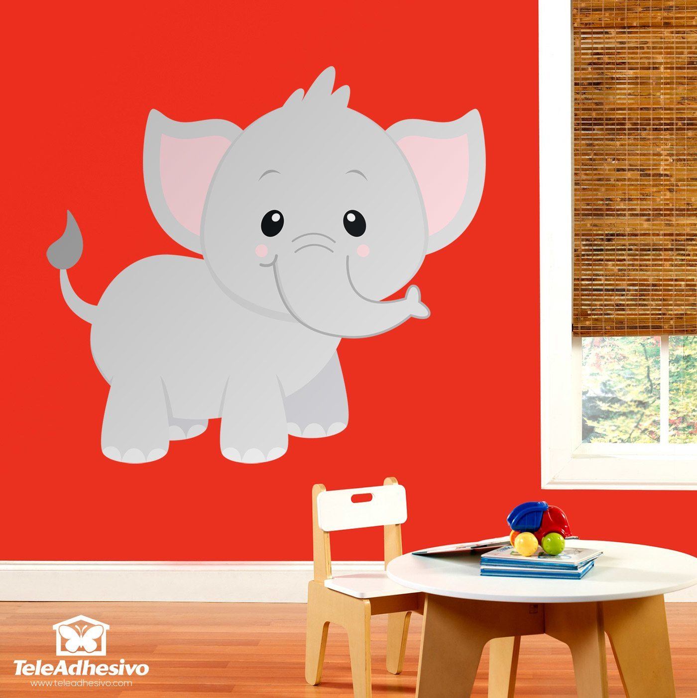 Vinilos Infantiles: Elefante contento