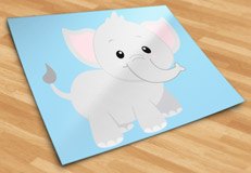 Vinilos Infantiles: Elefante contento 6