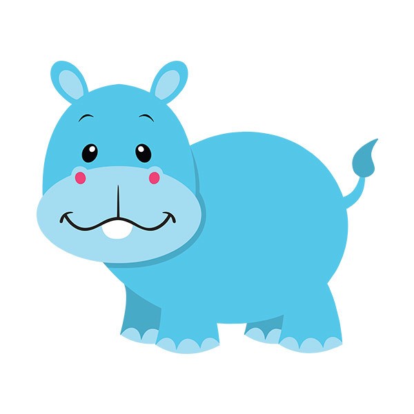 Vinilos Infantiles: Hipopótamo feliz