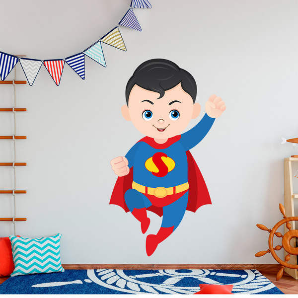 Vinilos Infantiles: Superman Volando 5