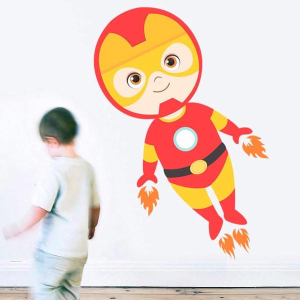 Vinilos Infantiles: Ironman volando