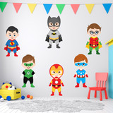 Vinilos Infantiles: Kit Superhéroes 3