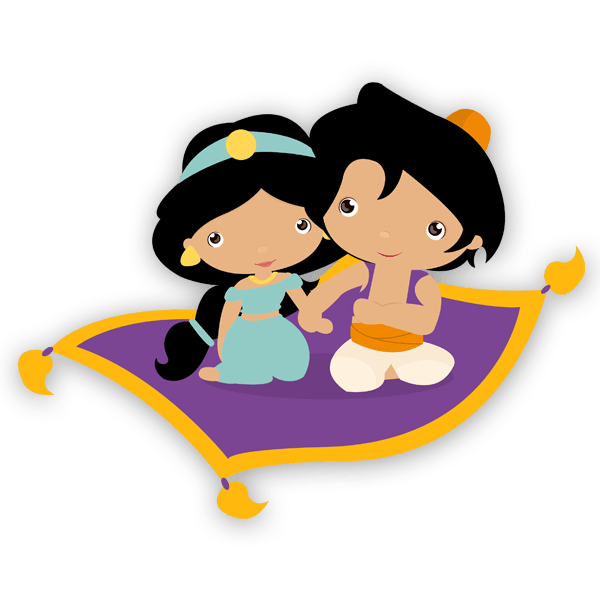 Vinilos Infantiles: Jasmine y Aladdín