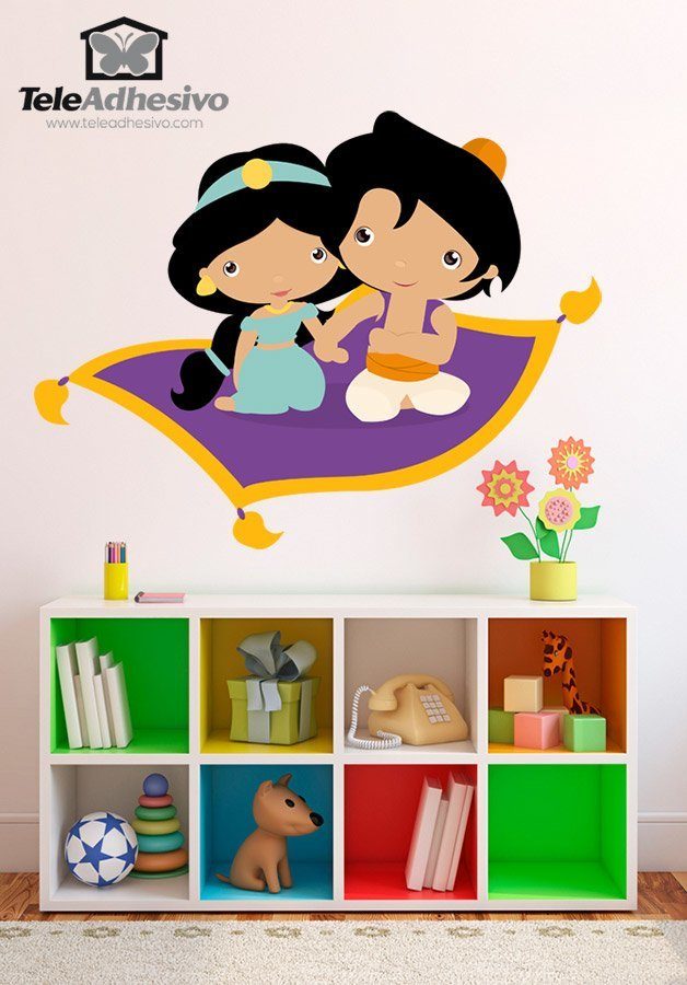 Vinilos Infantiles: Jasmine y Aladdín