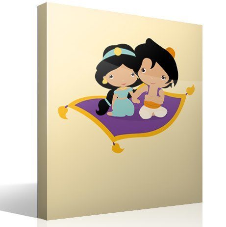 Vinilos Infantiles: Jasmine y Aladdín