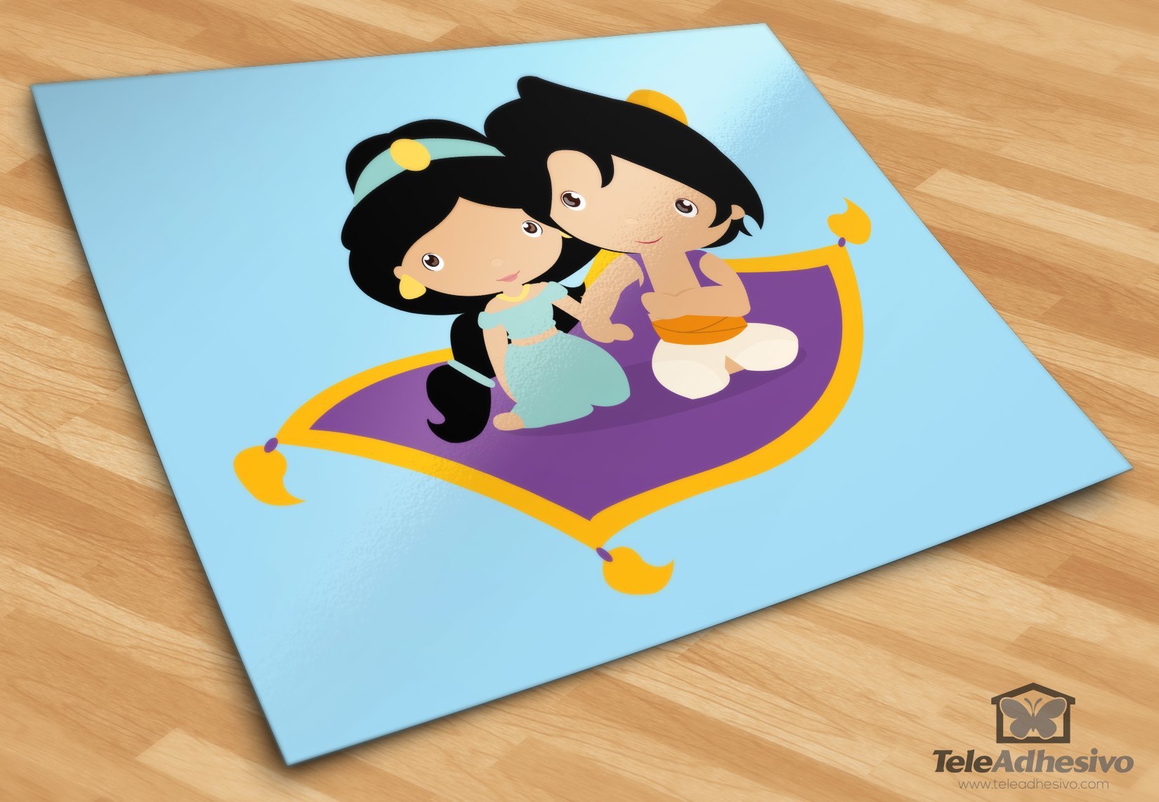 Vinilos Infantiles: Jasmine y Aladdín