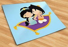 Vinilos Infantiles: Jasmine y Aladdín 5