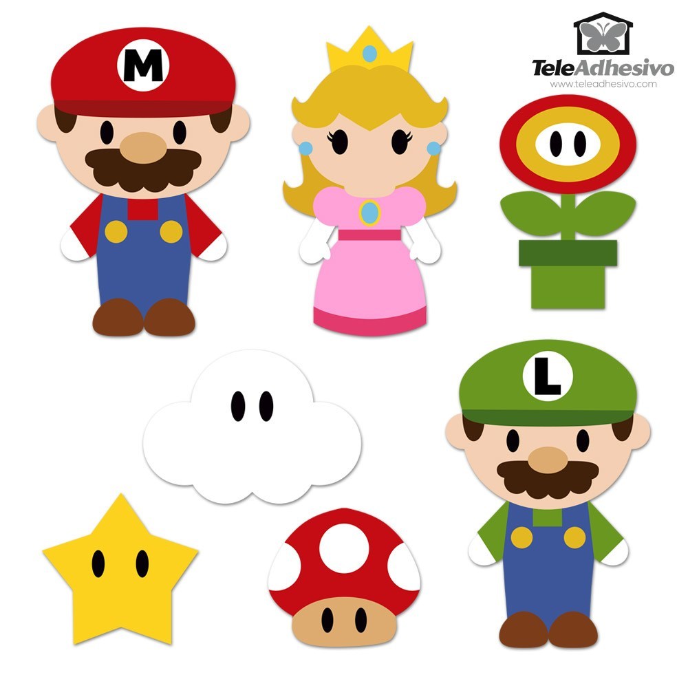 Vinilos Infantiles: Kit Mario Bros