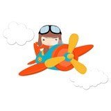 Vinilos Infantiles: Avión en las nubes 6