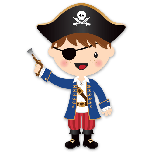 Vinilos Infantiles: El pequeño pirata trabuco 0