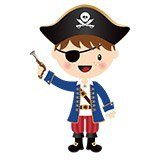Vinilos Infantiles: El pequeño pirata trabuco 6
