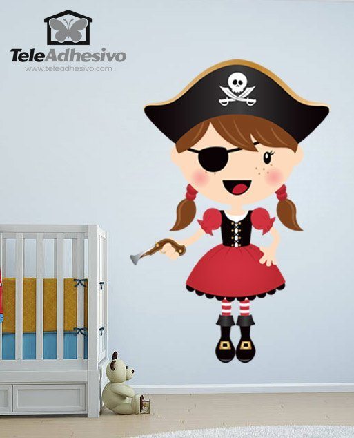 Vinilos Infantiles: La pequeña pirata trabuco