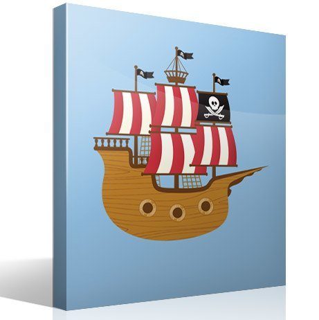 Vinilos Infantiles: Barco de los pequeños piratas