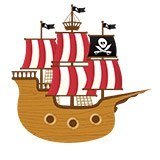 Vinilos Infantiles: Barco de los pequeños piratas 6