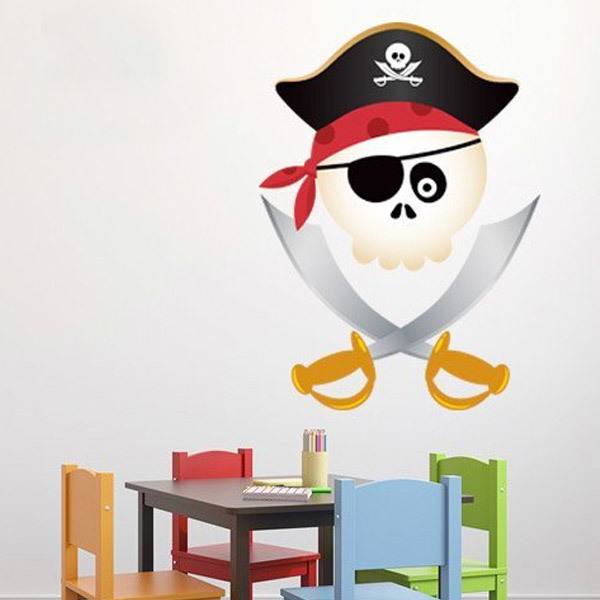 Vinilos Infantiles: Calavera pirata infantil
