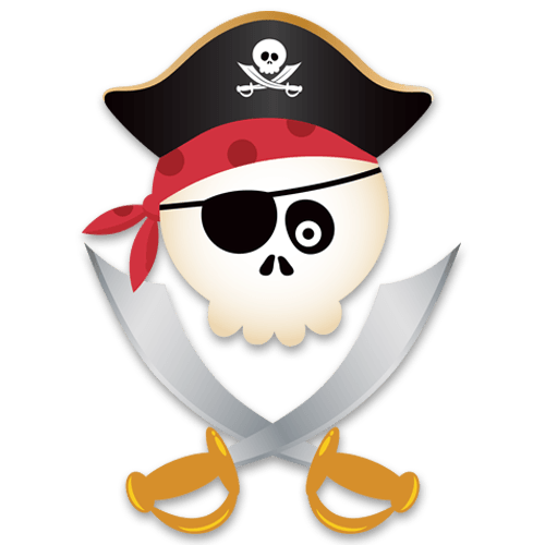 Vinilos Infantiles: Calavera pirata infantil