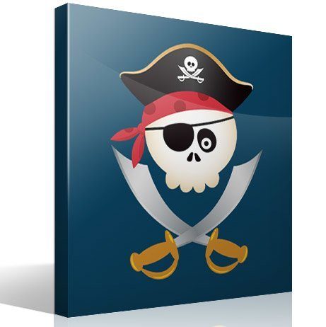 Vinilos Infantiles: Calavera pirata infantil