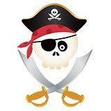 Vinilos Infantiles: Calavera pirata infantil 6