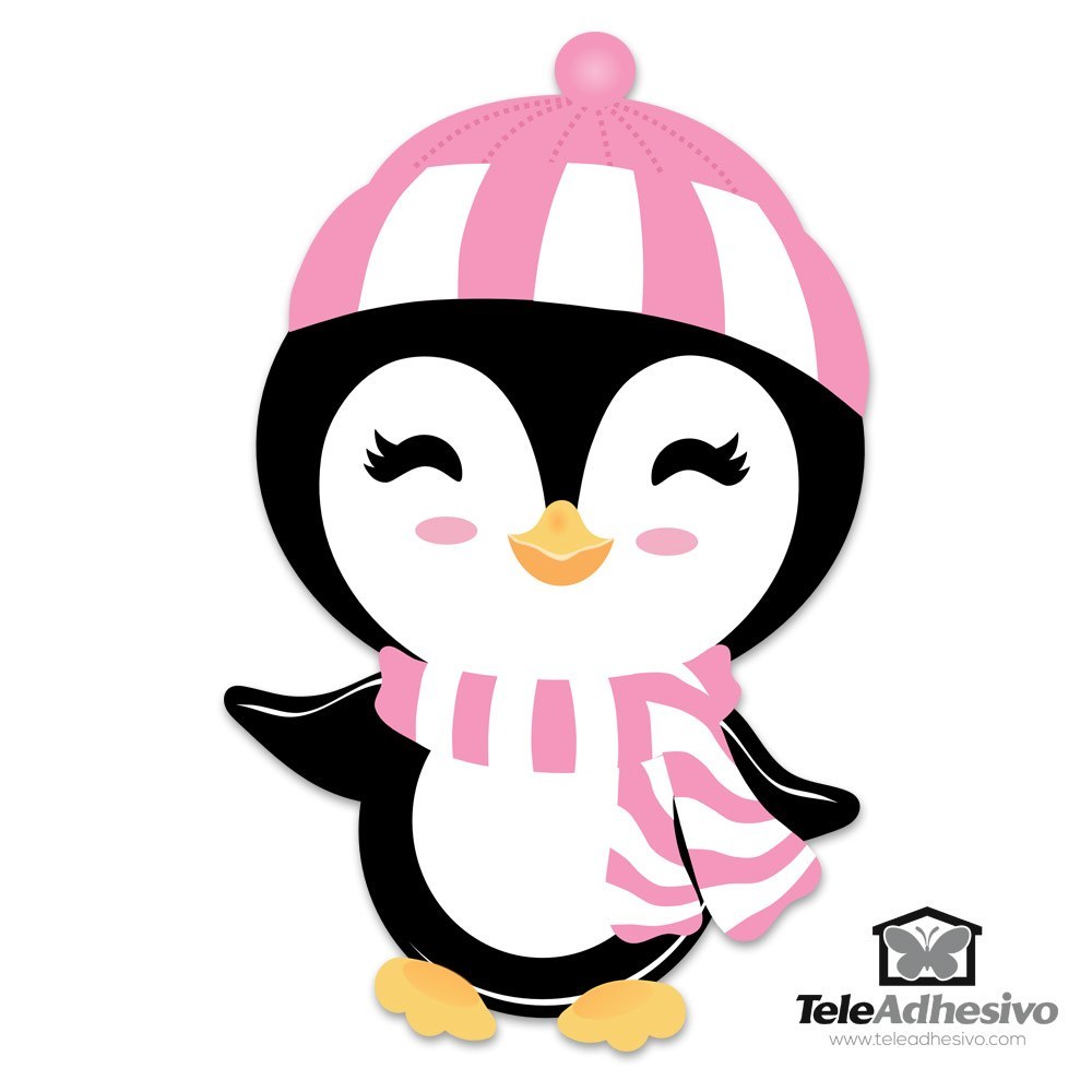 Vinilos Infantiles: Pingüina en invierno