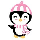 Vinilos Infantiles: Pingüina en invierno 6