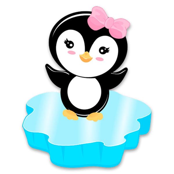 Vinilos Infantiles: Pingüina sobre hielo