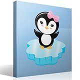 Vinilos Infantiles: Pingüina sobre hielo 4