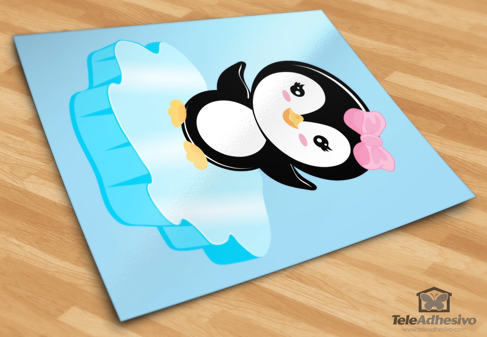 Vinilos Infantiles: Pingüina sobre hielo