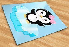 Vinilos Infantiles: Pingüina sobre hielo 5