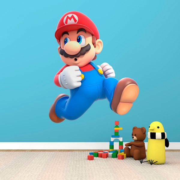 Vinilos Infantiles: Mario Bros Escapando