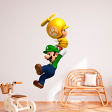 Vinilos Infantiles: Luigi con una Seta Voladora 5