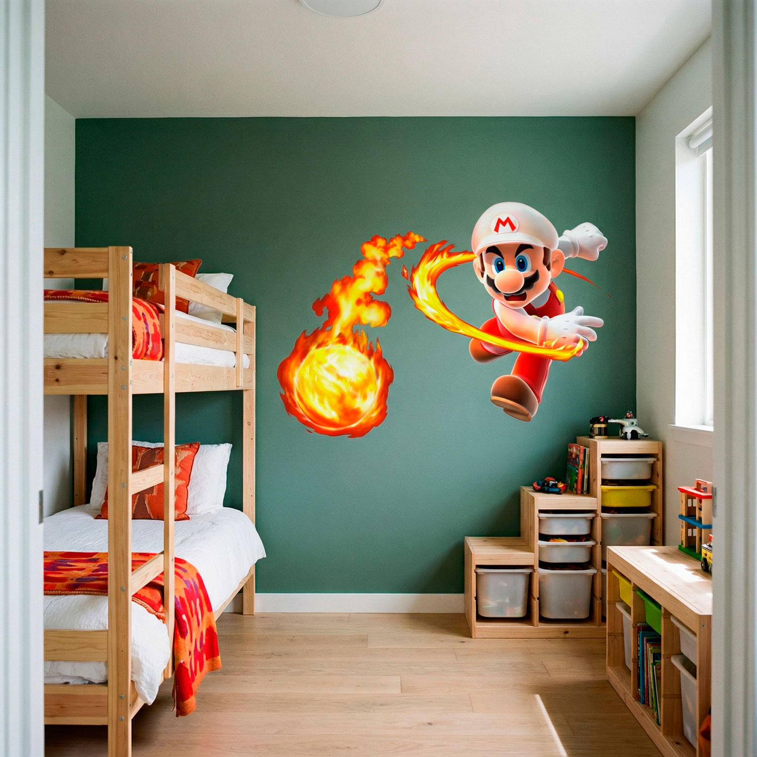 Vinilos Infantiles: Mario Bros Bola de Fuego